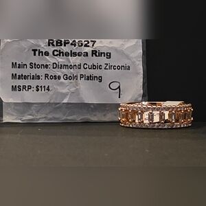 The Chelsea Rose Gold Cubic Zirconia Band